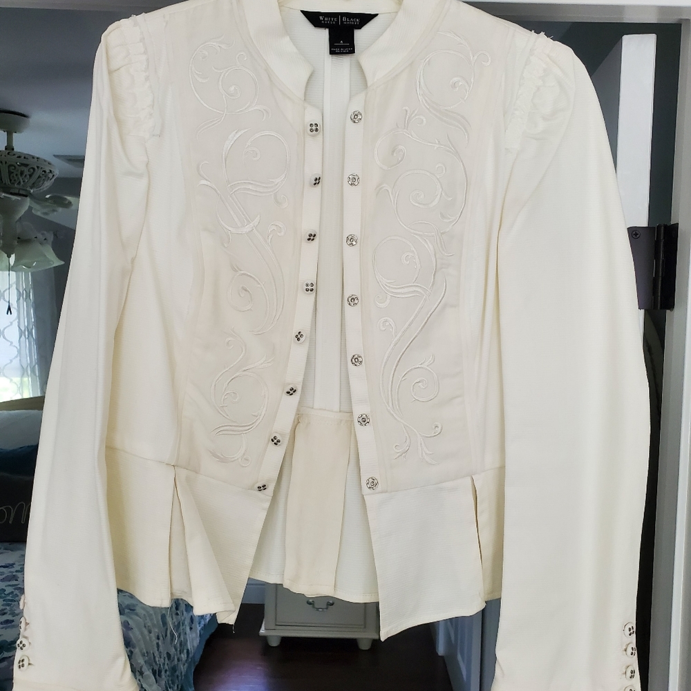 White House Black Market embroidered Jacket